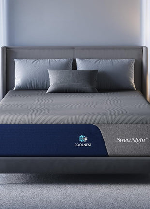 Coolnest 14-Inch King Size Memory Foam Mattress with Advanced Cooling Technology and 5-Zone Ergonomic Support, Medium Firmness, CertiPUR-US Certified