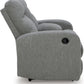 Carrigan Lane Classic Manual Pull Tab Dual Sided Reclining Loveseat with Console and Storage, Gray