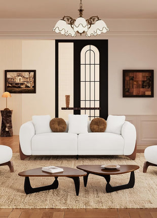 3-Piece Modern Cloud Couch Set for a Cozy Living Room – Skin-Friendly and Comfortable