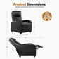 Recliner Chair for Adults, Massage Reclining Chair for Living Room, Adjustable Home Theater Seating Single Sofa with PU Leather Padded Seat Backrest and Footrest, Modern Black