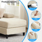 4 Seater U-Shaped Sectional Sofa Couches with Sleepable Armrest for Living Room Sets Furniture, 112" Width Corduroy Living Room Sleeper Sofa Couch Set with Double Chaises for Home Office, Beige