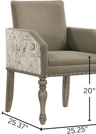 Birmingham 8-Piece Dining Set: Extendable Table with 4 Side Chairs, 2 Armchairs, and Nailhead Bench in Driftwood Finish