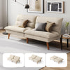 Futon Sofa Bed - Convertible Corduroy Futon Couch Bed with Adjustable Backrest, Modern Small Loveseat Sleeper Sofa for Small Spaces, Living Room, Apartment or Office (Beige)