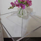 Acrylic End Table for Nightstand,21" H C-Shaped End Table for Living Room,Bedside Table for Bedroom.Side Tables for Living Room for Small Spaces,Clear