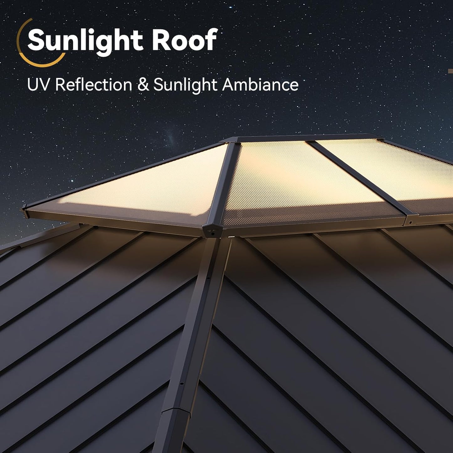 10X12 Ft Cedar Wood Gazebo with Translucent Roof, Hardtop Gazebo with Galvanized Steel Double Roof and Mosquito Netting, Heavy Duty Pavilion for Patio Lawn and Garden