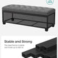 Storage Ottoman Bench, Foot Rest with Legs, 15.7 X 43.3 X 15.7 Inches, End of Bed Bench, Storage Chest, Load up to 660 Lb, for Living Room, Bedroom, Entryway, Dark Gray ULSF088G01