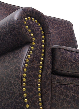 Mid-Century Modern Living Room Furniture Sets: Elegant Sofa and Couch Combinations with Rivet Accents