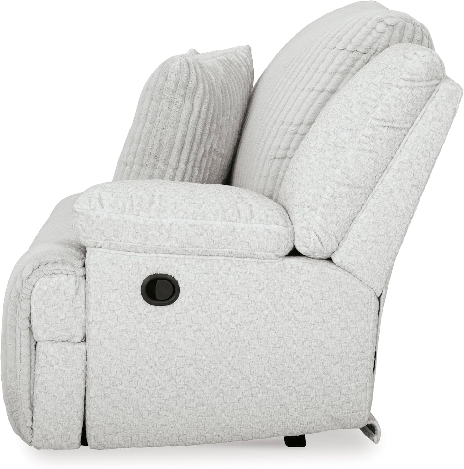 Top Tier Coastal 2-Piece Reclining Sectional Loveseat with 4 Accent Pillows, Light Gray