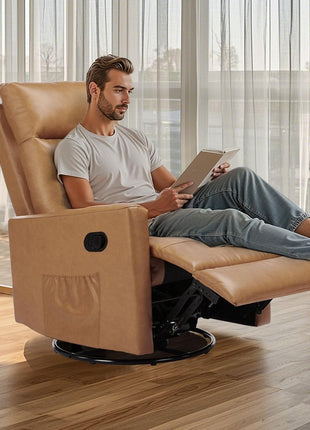 Ergonomic Power Lift Recliner Chair with Vibration Massage and Heat, Overstuffed Breathable Fabric, Side Pockets, and Remote Control for Living Room and Bedroom, Brown