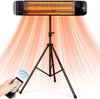 Electric Outdoor Heater, Infrared Patio Heater for Outdoor/Indoor Use, Wall Mounted/Ceiling/Tripod Infrared Heater Outdoor, 1500W Electric Patio Heater, CSA Certificate.