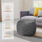 Round Stuffed Pouf Ottoman for Foot Rest, a round Modern Foam Filled Poufs, Floor Chair for Living Room, Nursery, Dorm, a Soft Modern Foot Stool Perfect to Rest Your Feet (Grey, 20Inch)