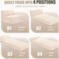 Folding Sofa Bed with Pillow, Memory Foam Fold Out Chair Bed, Convertible Sleeper Chair with Washable Cover, Futon Floor Couch for Living Room/Dorm/Guest Use/Home Office/Apartment, Beige
