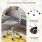 Small Home Office Desk Chair, Swivel Rolling Study Computer Chair, Adjustable Height Task Chair with Armless Mid Back, Upholstered Mesh Seat, Grey