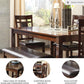 Bennox Dining Room Table and Chairs with Bench (Set of 6), Brown