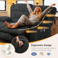 RV Loveseat Recliner Sofa, Wall Hugger Reclining Loveseat RV Couch with USB Ports, Cup Holders, Pockets, 150° Adjustable RV Furniture Velvet Fabric Recliners for Travel & Home Theater Seating