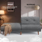 Convertible Futon Sofa Bed Futon Couch with Adjustable Back Upholstered Sleeper Sofa Bed for Living Room Furniture (Fabric,Grey)
