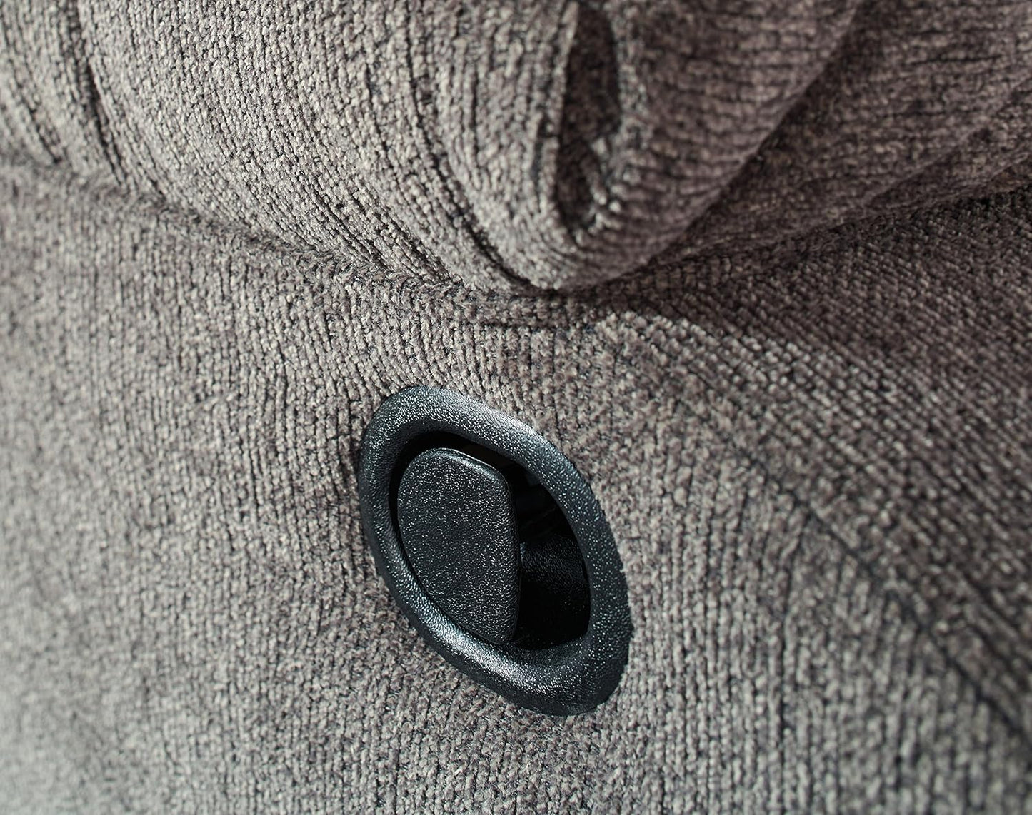 Tulen Modern Manual Pull Tab Reclining Sofa, Dark Gray