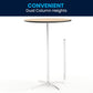 Lars 30" round Cocktail Table with 30" and 42" Columns, Adjustable Standard or Bar Height round Table for Events or Home Use, Natural