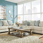 Monaghan Vintage Loveseat with Accent Pillows, Reversible Cushions and Rolled Arms, Beige