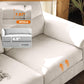 88.97" Modern Couches for Living Room, Deep Seat Sofa with 8”Cushion, Comfy 2-Seater Chenille Loveseat Sofa with Convertible Armrest, Removable Sofa Cover, High Leg (Beige)