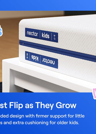 Children's 8-Inch Dual-Sided Mattress - Pressure-Relieving Memory Foam - Fiberglass-Free - 365-Night Trial - Conveniently Packaged Mattress in a Box