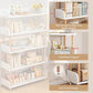 4-Tier Wooden Open Bookcase - Modern Display Bookshelf with Top Edge and Solid Wood Frame for Home and Office, Storage Cabinet, Warm White