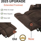 57.8" Zero Gravity Power Loveseat Sofa with Heat and Massage, Reclining Loveseat Recliner for Living Room, Fabric 6035SET (Brown)
