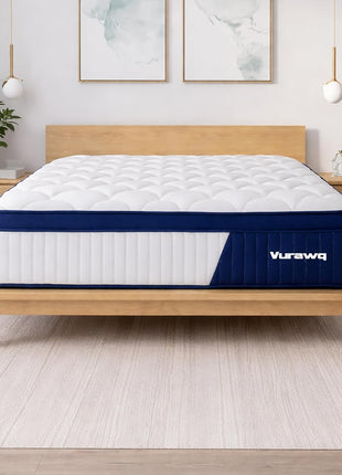 12-Inch Full-Size Hybrid Mattress with Gel Memory Foam and Individual Pocket Coils, Fiberglass-Free, Plush Support for Back Pain Relief, CertiPUR-US Certified, Conveniently Delivered in a Box