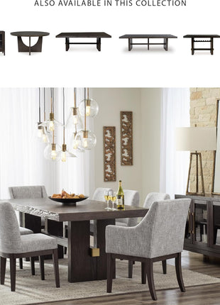 Burkhaus Traditional Dining Room Server with Dual Cabinets in Dark Brown Finish by Signature Design by Ashley