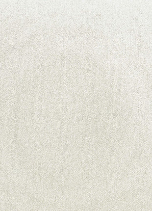 Mid-Century Modern Small Ottoman Foot Rest, Ivory White Polyester Linen, 18"D x 19.8"W x 18.3"H