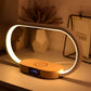 Wooden Bedside Lamp with 15W Fast Wireless Charger | Touch Control, 3 Color Modes, Clock & Stepless Dimming for Nightstand