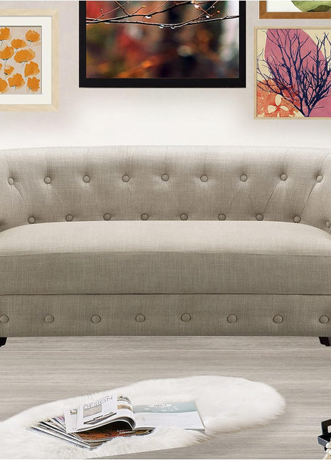 Elegant Loveseat Sofa for Living Room - Compact Long Couch in a Box Ideal for Small Spaces