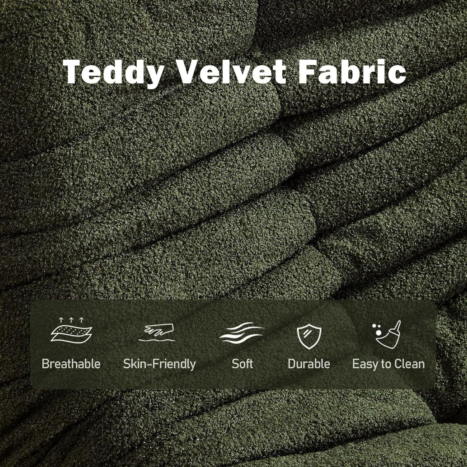 Bean Bag Chair, Fireside Chair Bean Bag Sofa Large Bean Bag Chair for Adults, Bean Bag Chairs for Teens with High Density Comfortable Foam, Memory Foam Lazy Sofa for Living Room, Bedroom (Green)