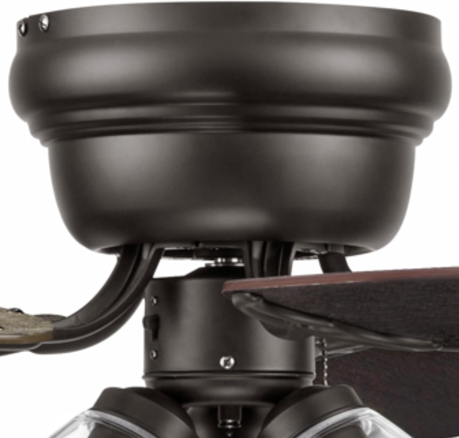 Ceiling Fans 52" Renton Bronze Indoor Fan with Clear 3 Light LED Multi Arm; E26/B11 Bulb and Pull-Chains, Traditional Style, 5 Reversible Barnwood/Dark Chestnut Blades, 51439