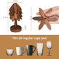 Coasters, Wooden Tree-Shaped Sapeli Wood Drink Coasters Set for Coffee Table, Kitchen Table Decor