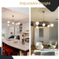 Gold Modern Chandelier 5-Light Glass Globe Ceiling Light Fixtures Mid Century Modern Sputnik Chandelier for Dining Room Kitchen Island Bedroom Living Room 41.3IN Diameter