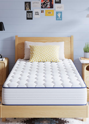 6-Inch Twin Hybrid Mattress - Medium Soft Foam and Spring Combination, Breathable Fabric, Adaptive Support, CertiPUR-US Certified, Perfect for Guest and Children's Bedrooms