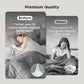 Queen Comforter Set - 7 Pieces Reversible Grey Bedding, Gentlesoft™ Queen Size Bed Set Gift for Family, Bed in a Bag with Warm down Alternative Comforter, Sheets, Pillowcases & Shams