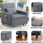 Sleeper Chair,Convertible Sleeper Sofa Chair,Pull Out Sleeper Chair with Adjustable Backrest,Multi-Functiona Lounge Chair for Living Room(Gray)