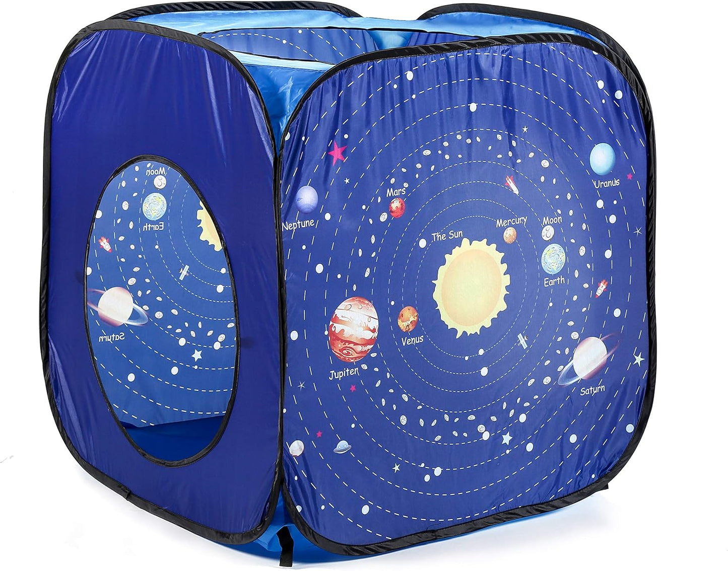 3Pc Space Astronaut Pop up Play Tents with Tunnels for Kids, Boys, Girls, Babies and Toddlers, Indoor/Outdoor Playhouse –Stem Inspired Design W/Solar System & Planet