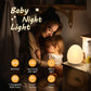 Night Light for Kids, Baby Night Light with 7 Colors Changing Mode & Stepless Dimming, Nursery Night Light BPA Free,Rechargeable Egg Night Light for Breastfeeding 1H Timer & Touch Control