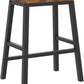 Bar Stools, Set of 2 Bar Chairs, 23.6 Inch Saddle Stools, Kitchen Counter Seat with Footrests, Industrial Barstools for Dining Room, Kitchen, Counter, Rustic Brown and Black BF02MD01
