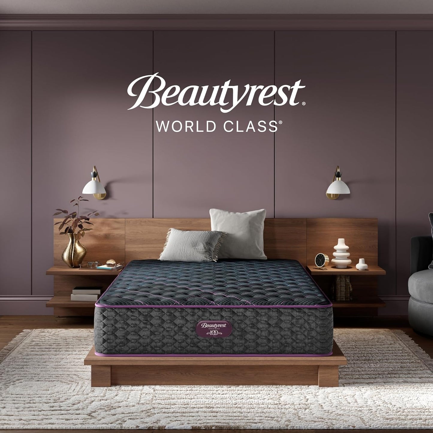 World Class Level Three Extra Firm 14.25" Mattress - Cal King Size - Durable Support, Pressure Relief, Cooling, Motion Separation; Certipur-Us, 100 Night Sleep Trial and 10 Year Warranty