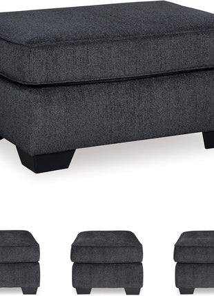 Ashley Furniture Altari Contemporary Dark Gray Rectangular Accent Ottoman