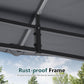 Outdoor Garden Gazebo for Patios with Stable Steel Frame and Netting Walls (10X12,Dark Gray)