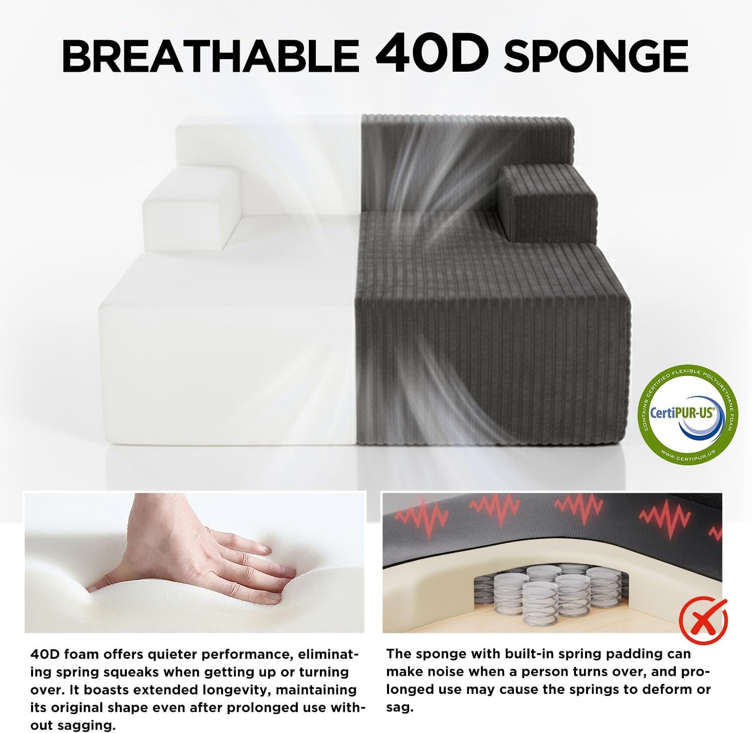 Chaise Lounge with Armrests, Oversized Sofa Bed with 3 Pillows, Cozy Boneless Couch, Sleeper Reading Chair for Living Room Bedroom, Floor Sofa Corduroy, Furniture Sala, Volcanic Ash