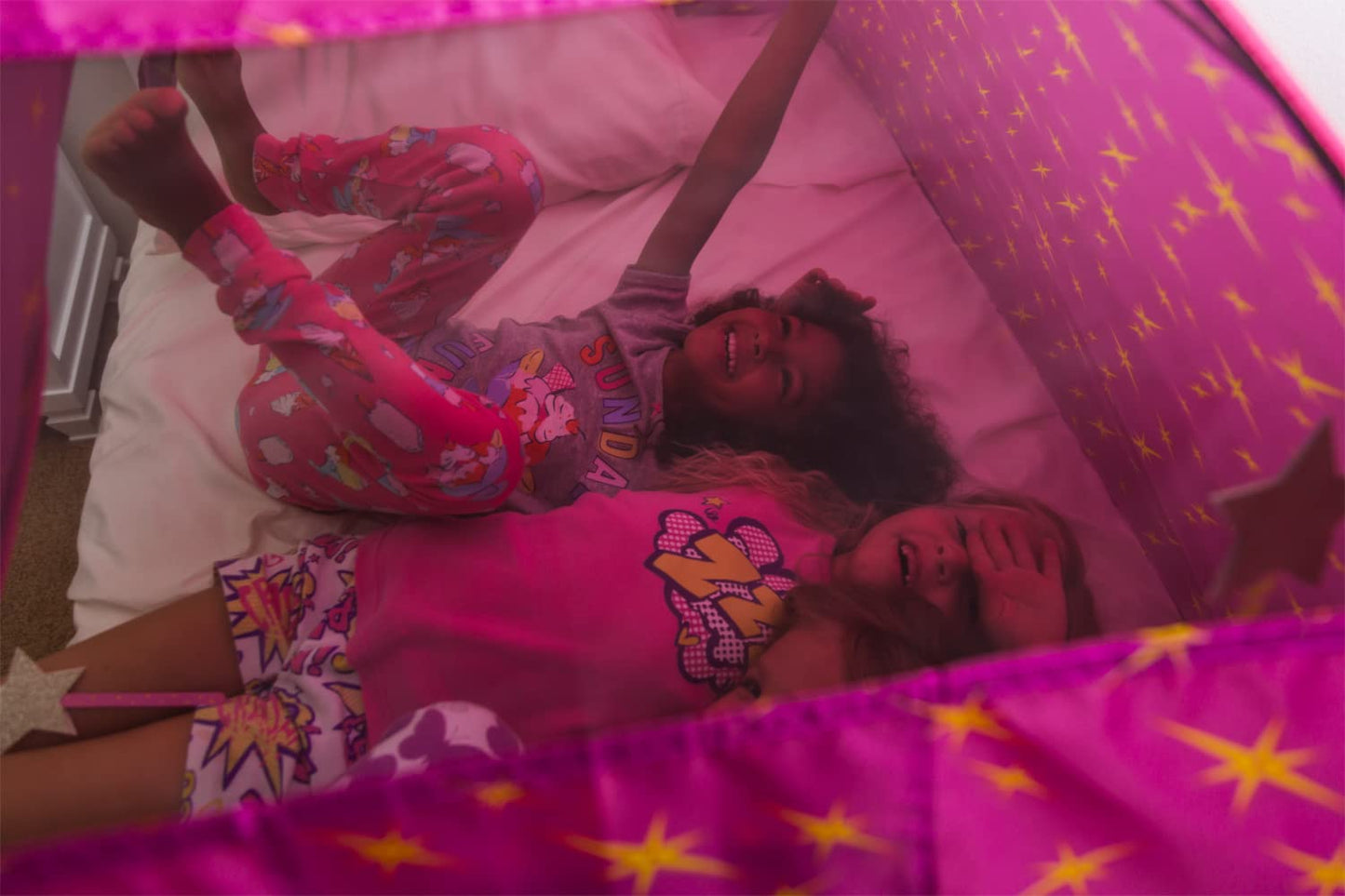 19720 Kids Secret Castle Bed Tent Playhouse - Twin Size , Yellow