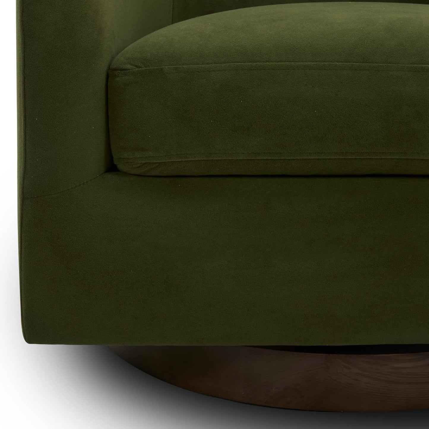 Swivel Accent Chair, FSC Certified Upholstered Velvet Barrel Chair for Living Room Set of 2, Fully Assembled, Forest Green