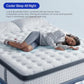 Queen Size Mattress,14 Inch Queen Mattress in a Box,Superior Hybrid with Gel Memory Foam or Back & Lumbar Support,100 Night Trial,Maximum Support,Pressure Relief,Zoned Support Spring, Firm