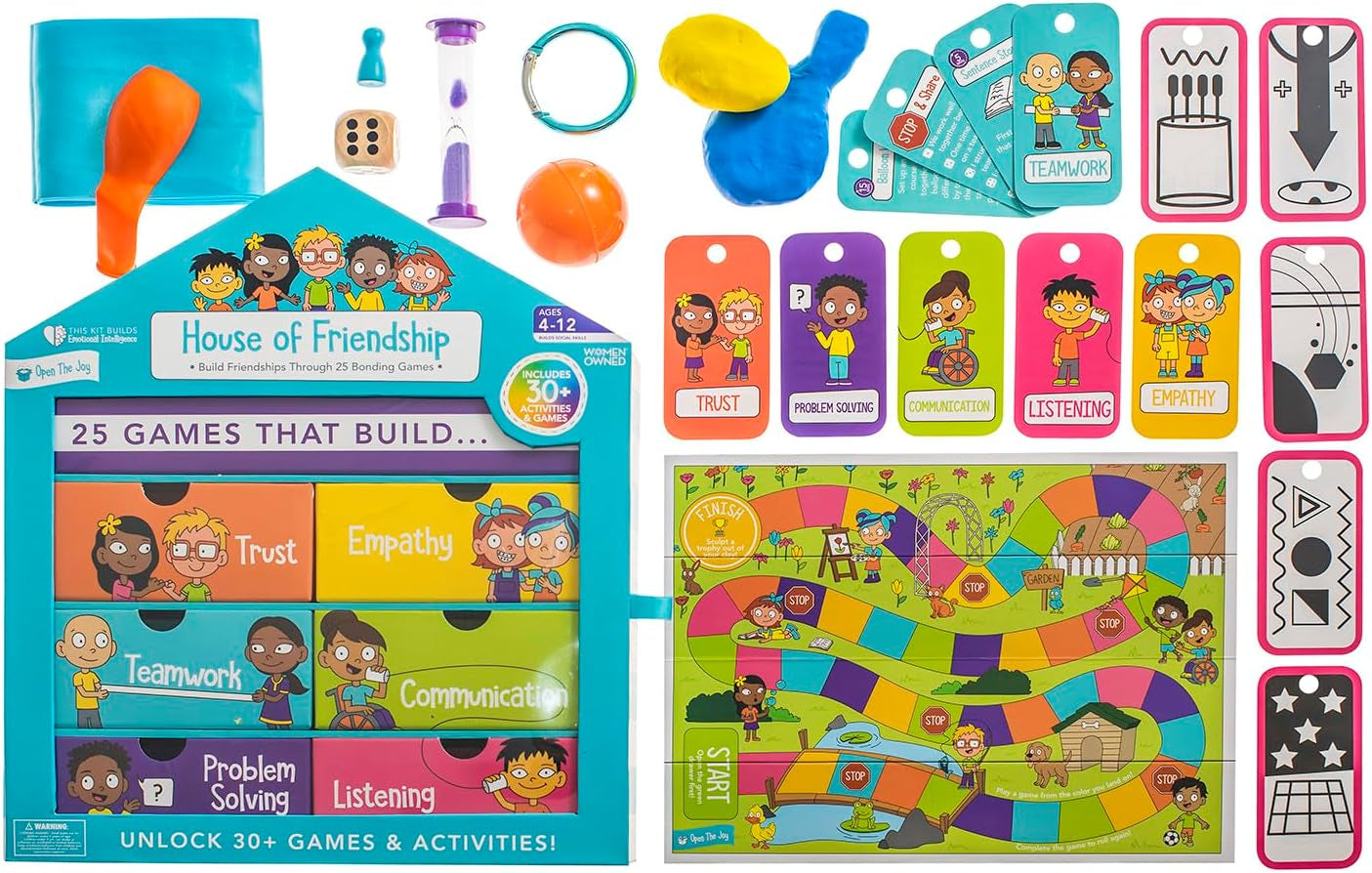 House of Friendship - DIY Friendship Playhouse Kit for Kids Ages 4-12, Social Skills Learning Activities, Creative Crafts for Teamwork, Communication, and Emotional Intelligence